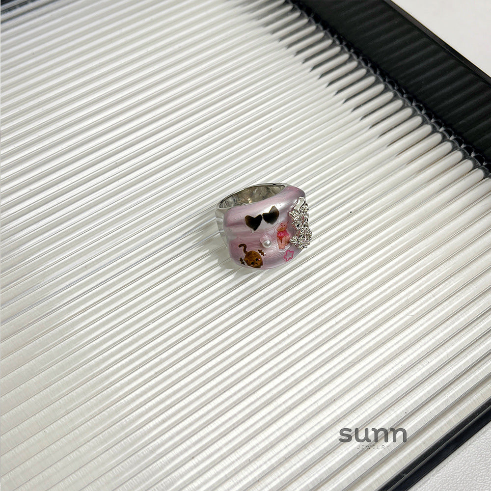 Ryver Colorful Enamel Bow Ring [ADO9N4C3]
