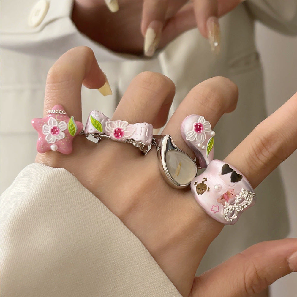 Ryver Colorful Enamel Bow Ring [JX67MDHO]