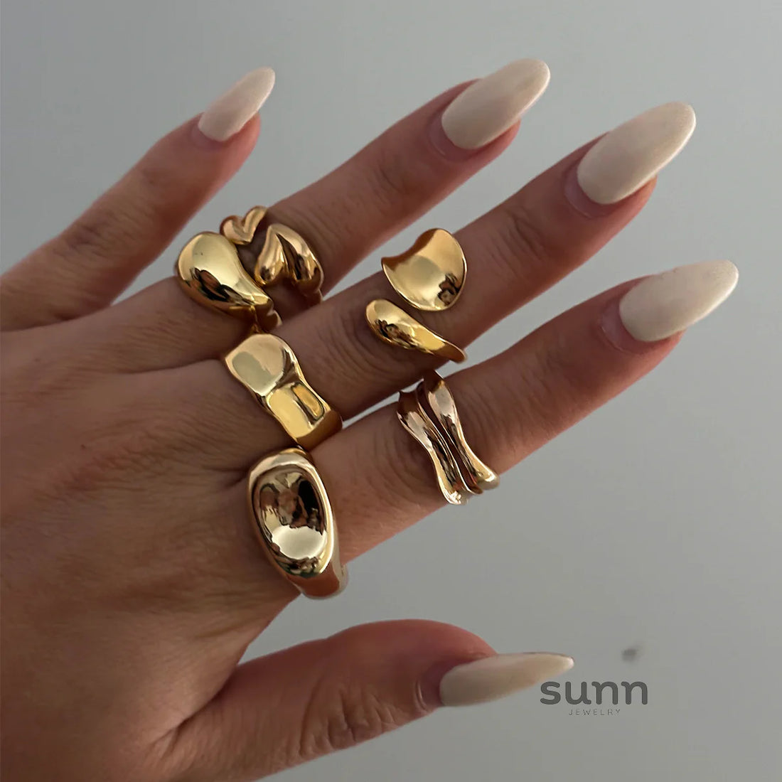 Saachi Stackable Open Ring Set