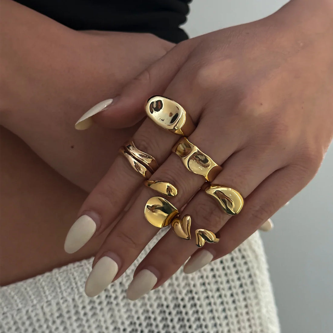 Saachi Stackable Open Ring Set