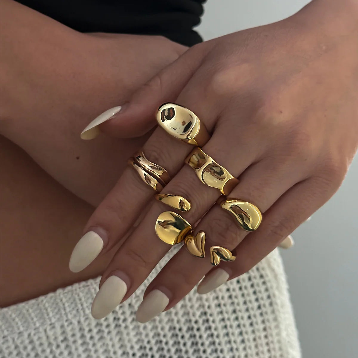 Saachi Stackable Open Ring Set