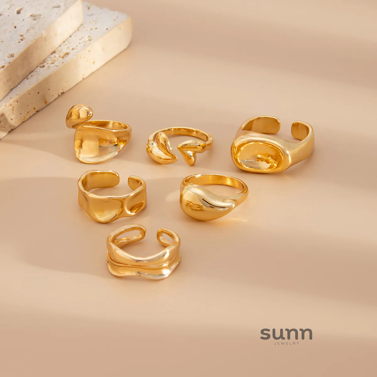 Saachi Stackable Open Ring Set