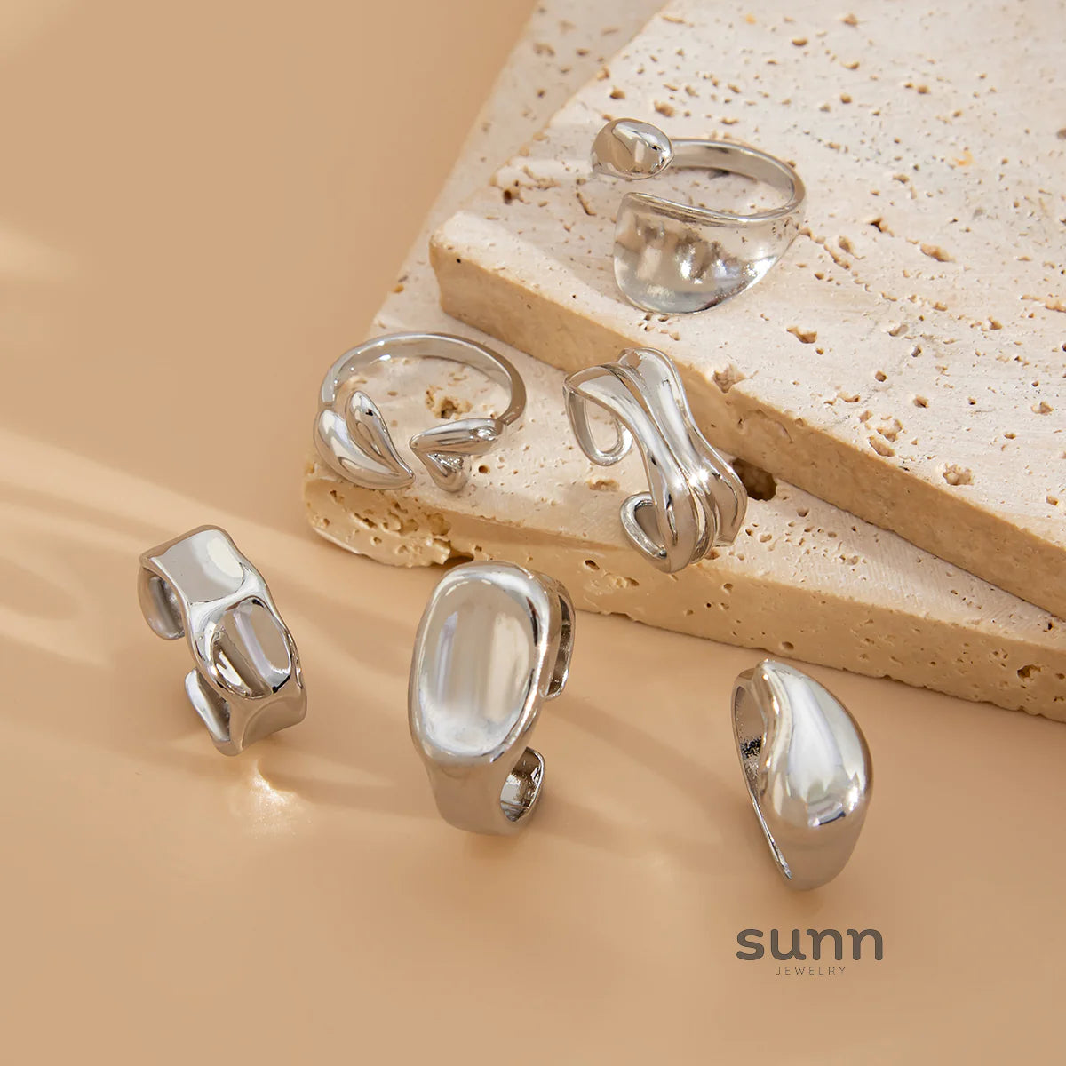 Saachi Stackable Open Ring Set