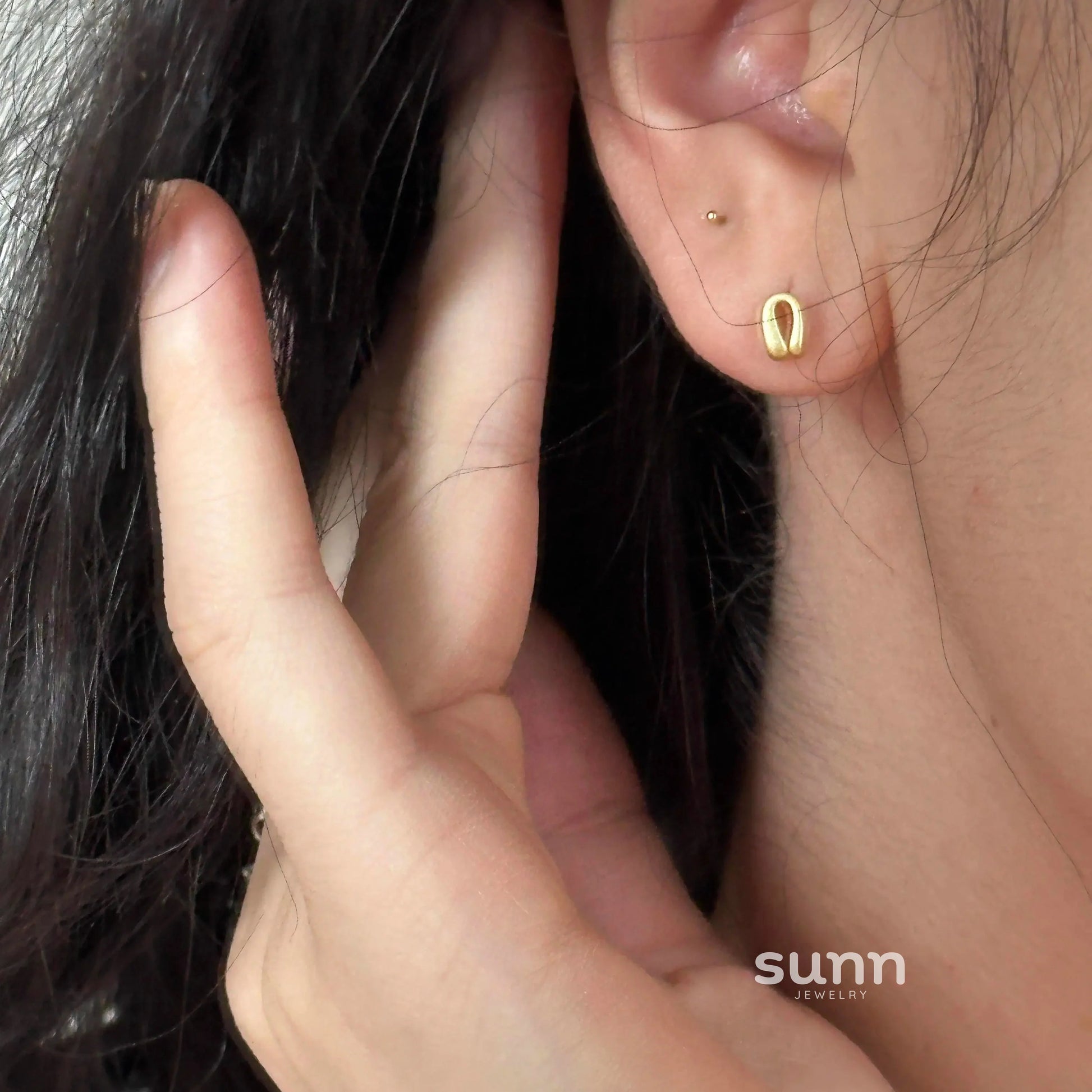 Saba Matte U-Stud Earrings