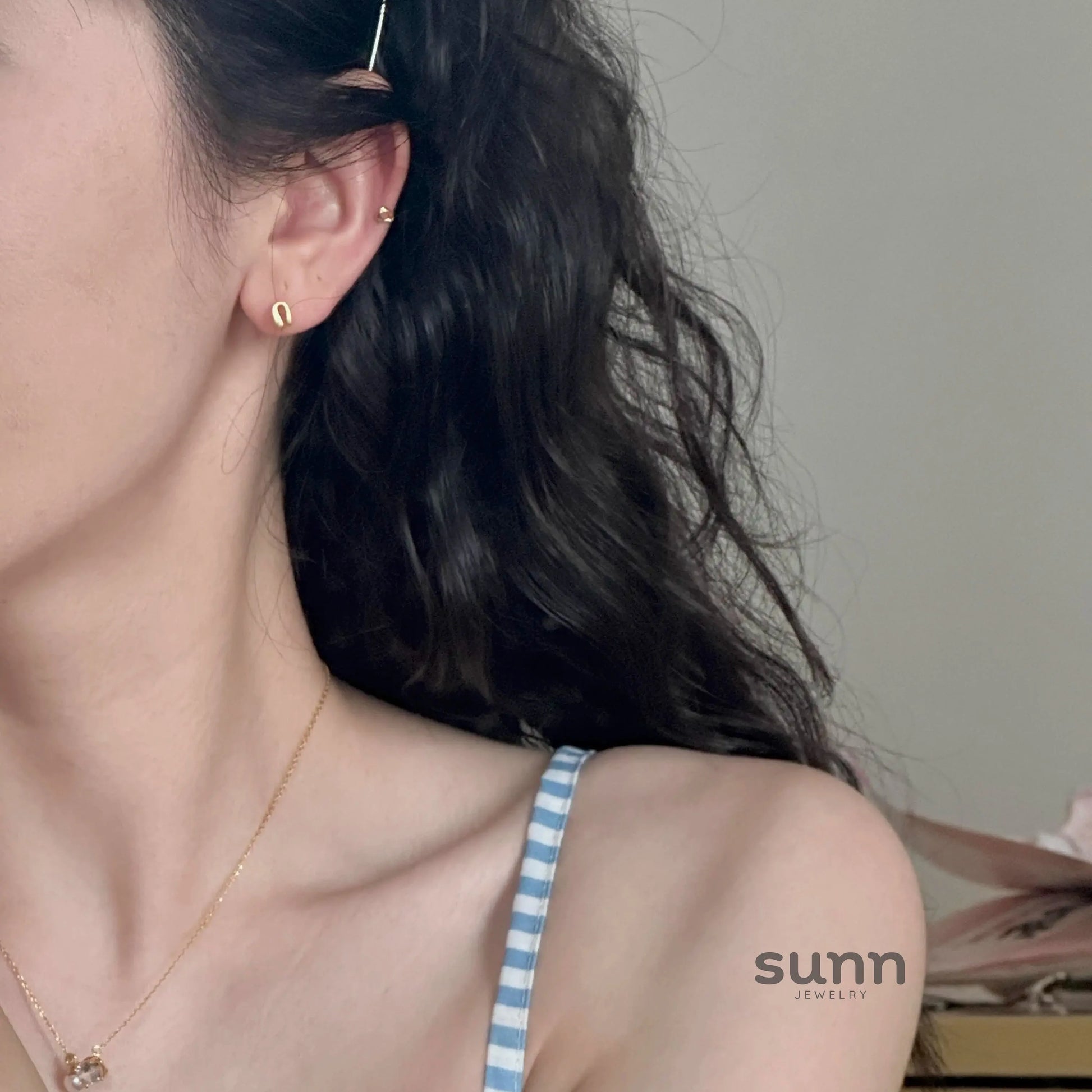 Saba Matte U-Stud Earrings