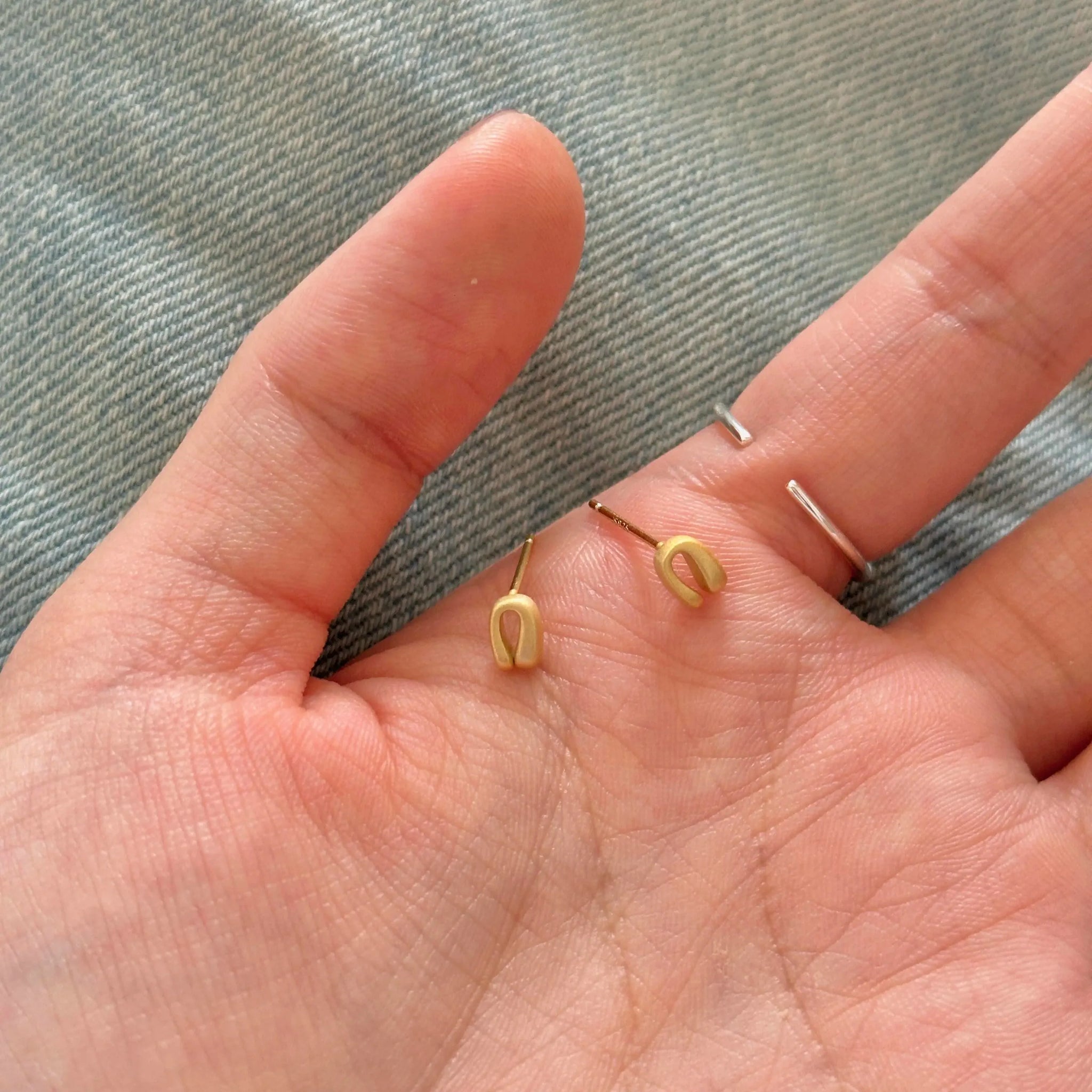 Saba Matte U-Stud Earrings