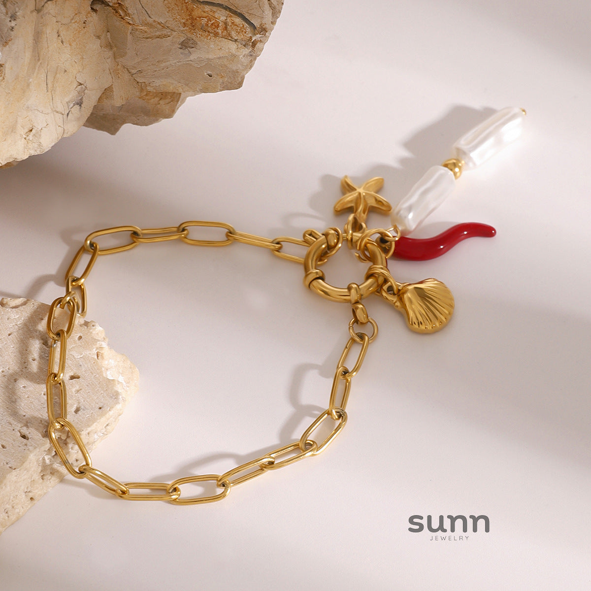 Sadia Starfish Pearl Layered Necklace [2Y4VKXK4]