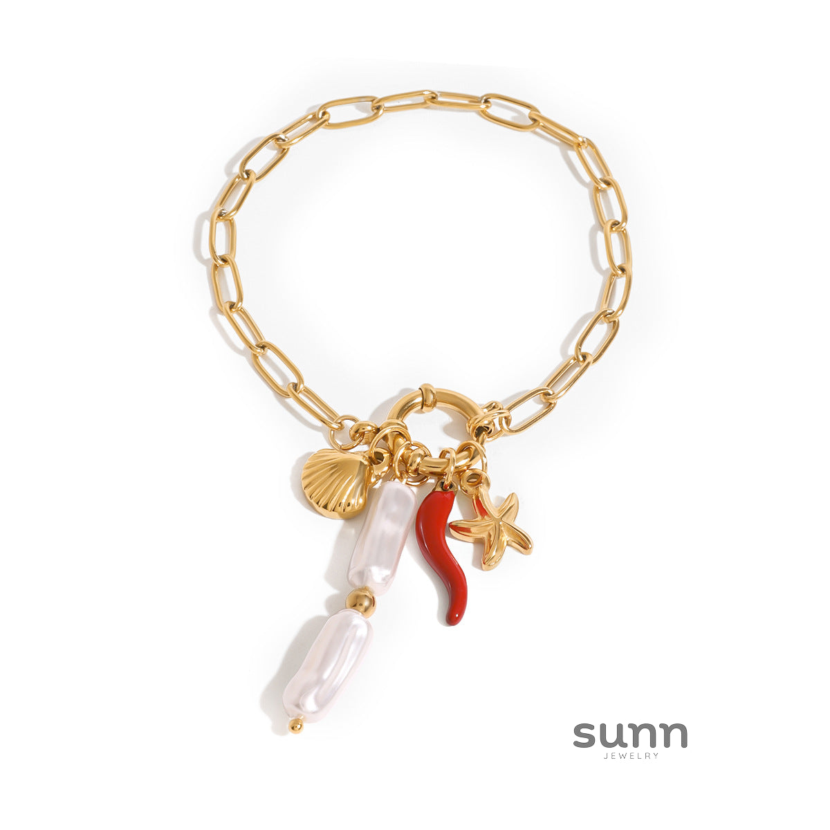 Sadia Starfish Pearl Layered Necklace [0E638E2N]