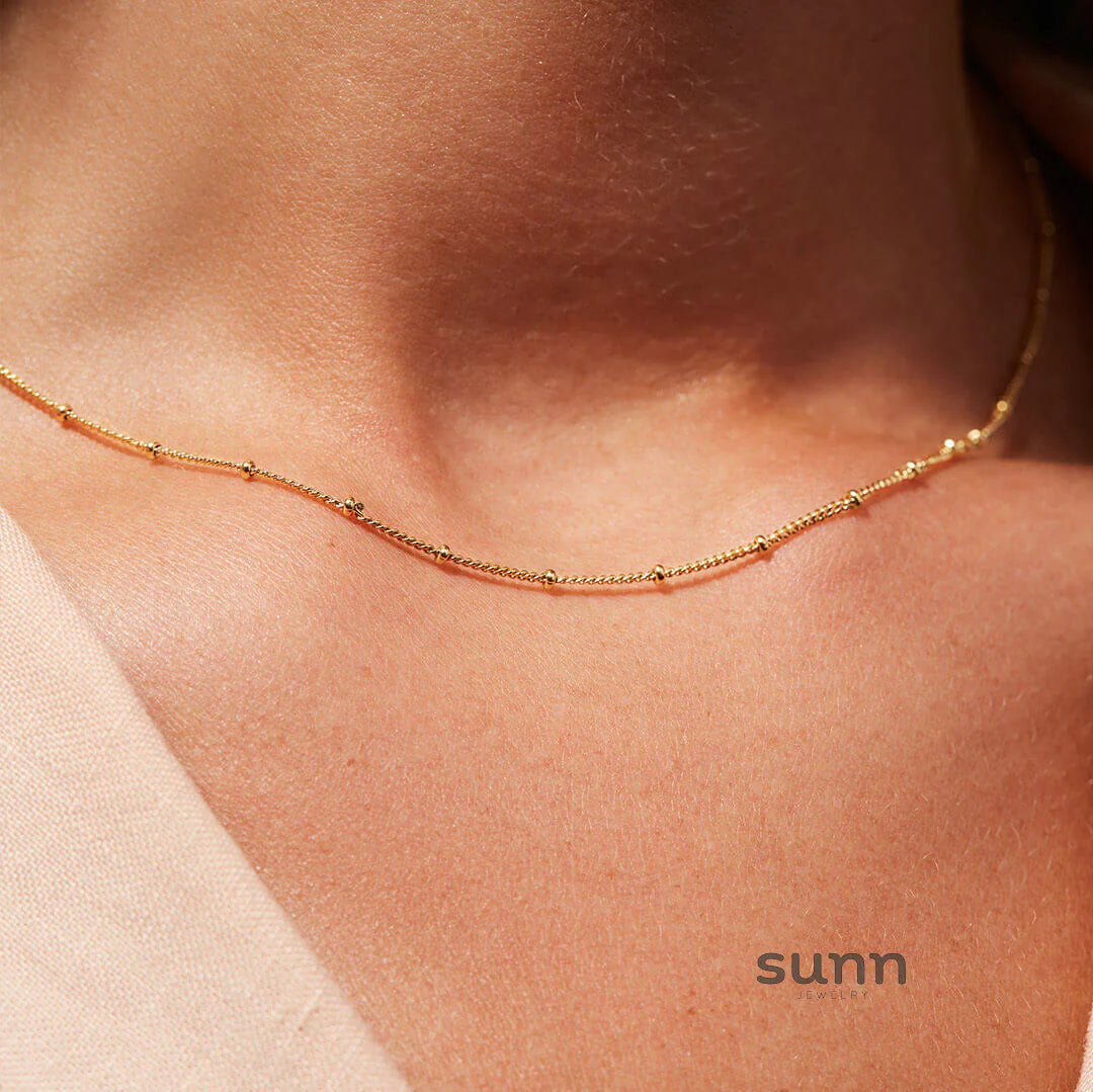 Safia Layered Bead Chain Necklace