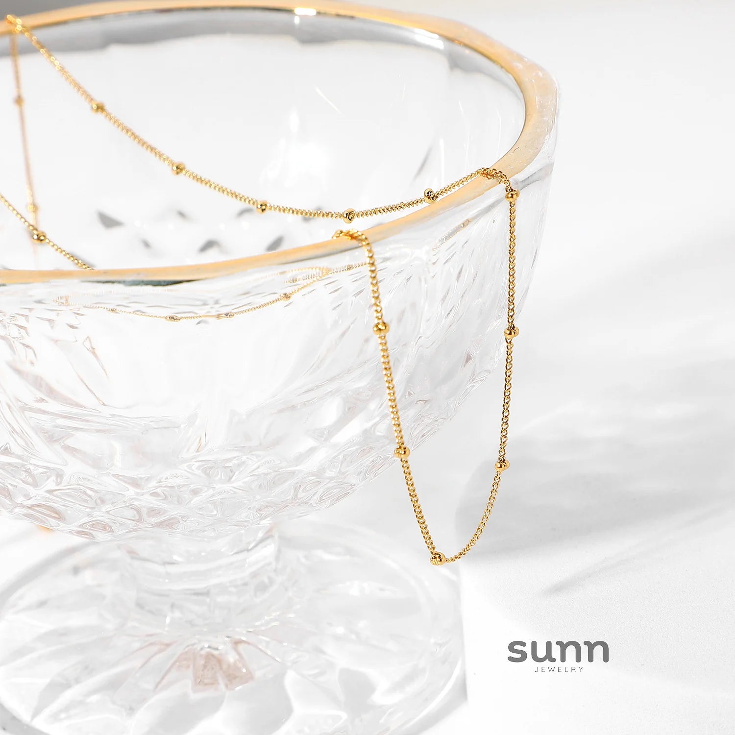 Safia Layered Bead Chain Necklace