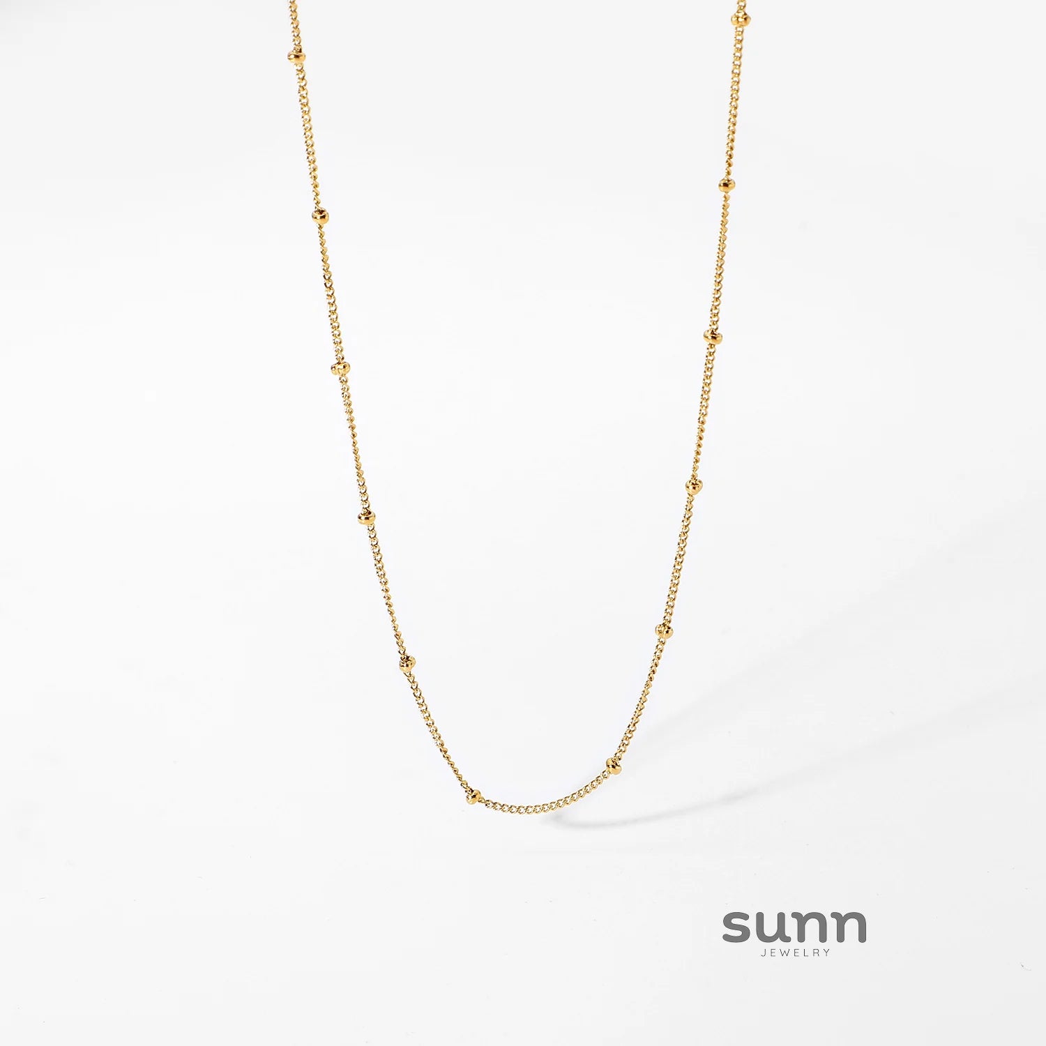 Safia Layered Bead Chain Necklace