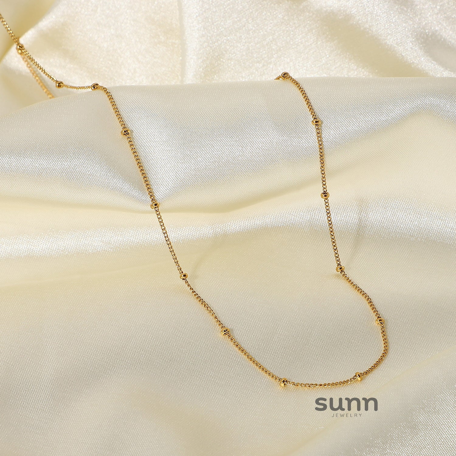 Safia Layered Bead Chain Necklace