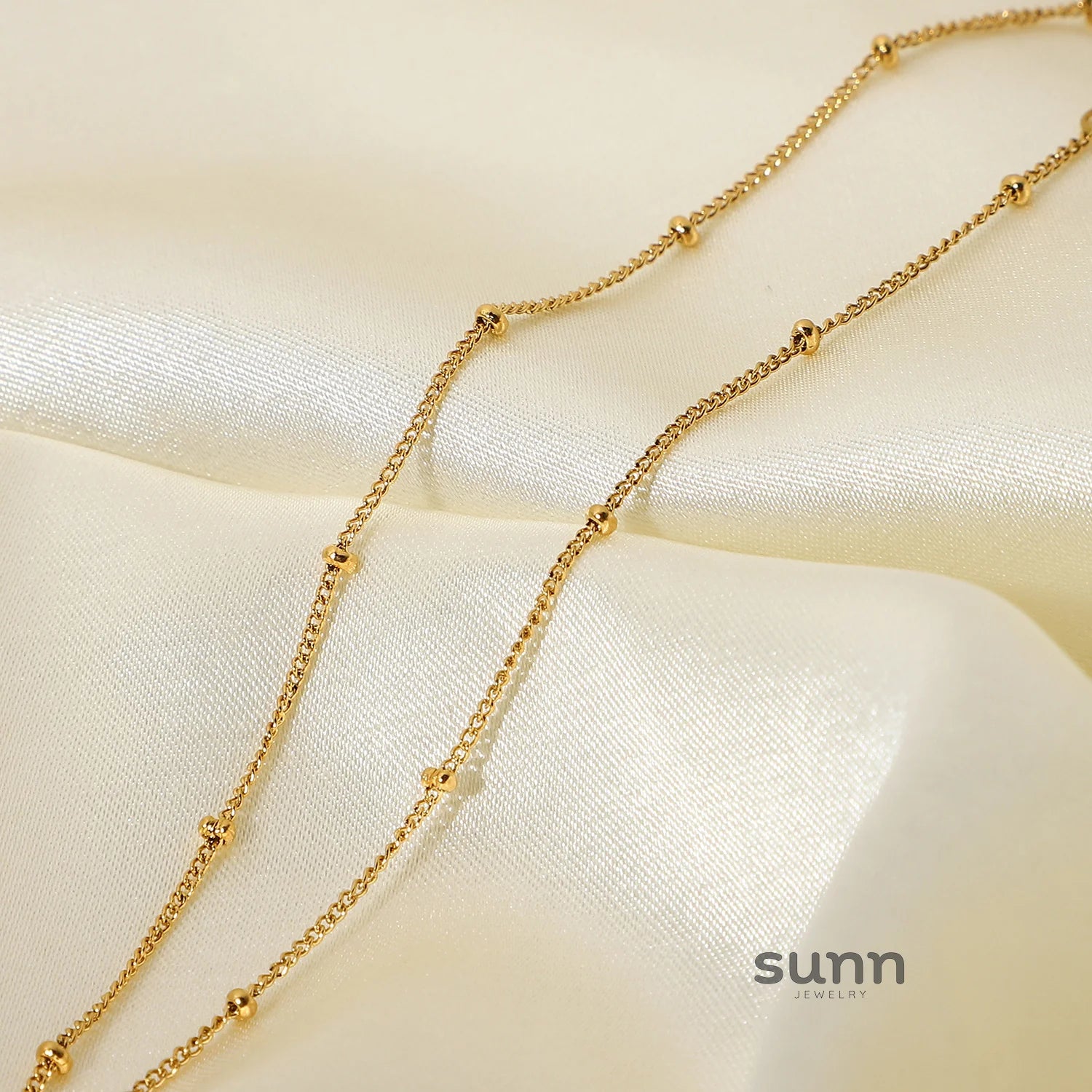 Safia Layered Bead Chain Necklace