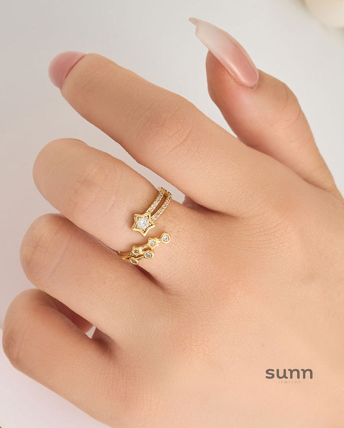 Sahana Star Zircon Ring [W3FOWWM7]