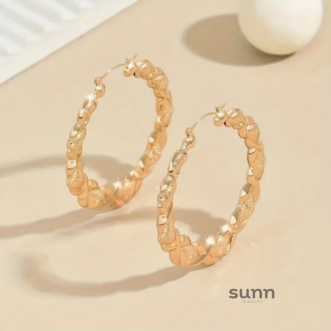 Sahara Hollow Statement Earrings [PPLT3DZO]