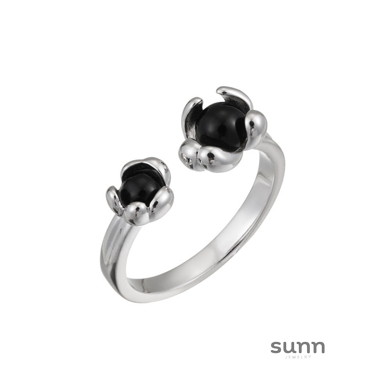 Salma Agate Bloom Open Ring [YWCDQ2B4]