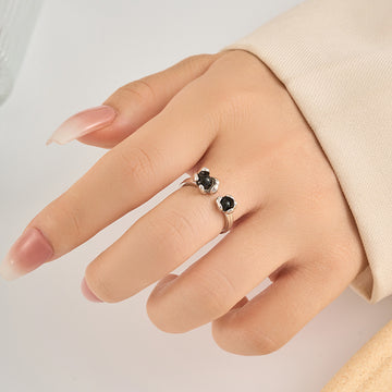 Salma Agate Bloom Open Ring [871SFLDG]