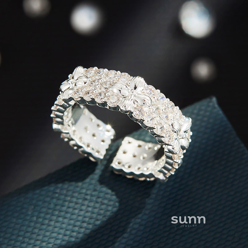 Salome Delicate Floral Open Ring [MTVZFPH3]
