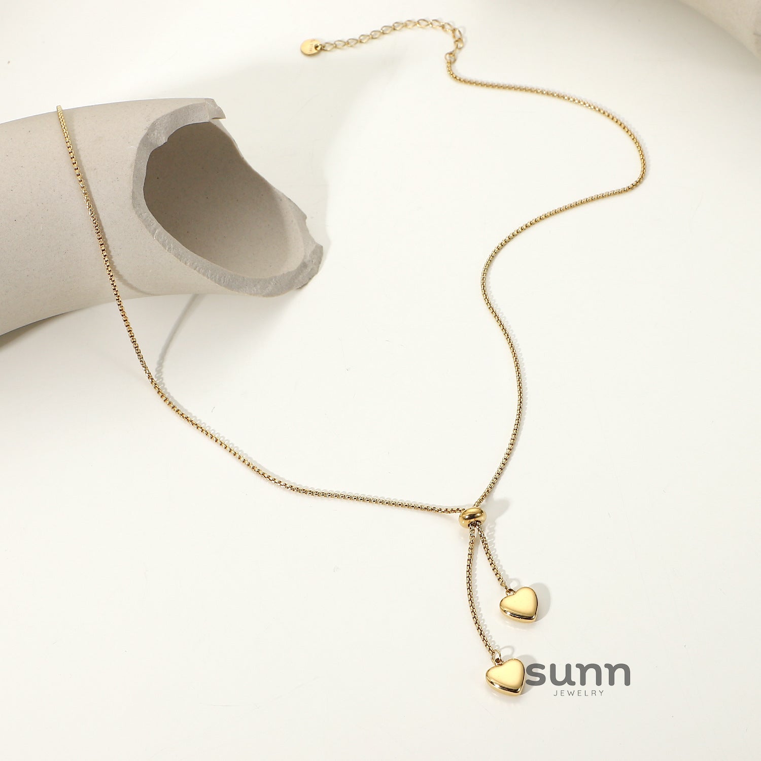 Sama Interlocking Heart Necklace [TBTM0DZU]