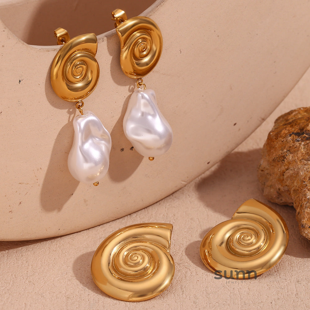 Sama Vintage Gold Drop Earrings [DN2TKS7C]