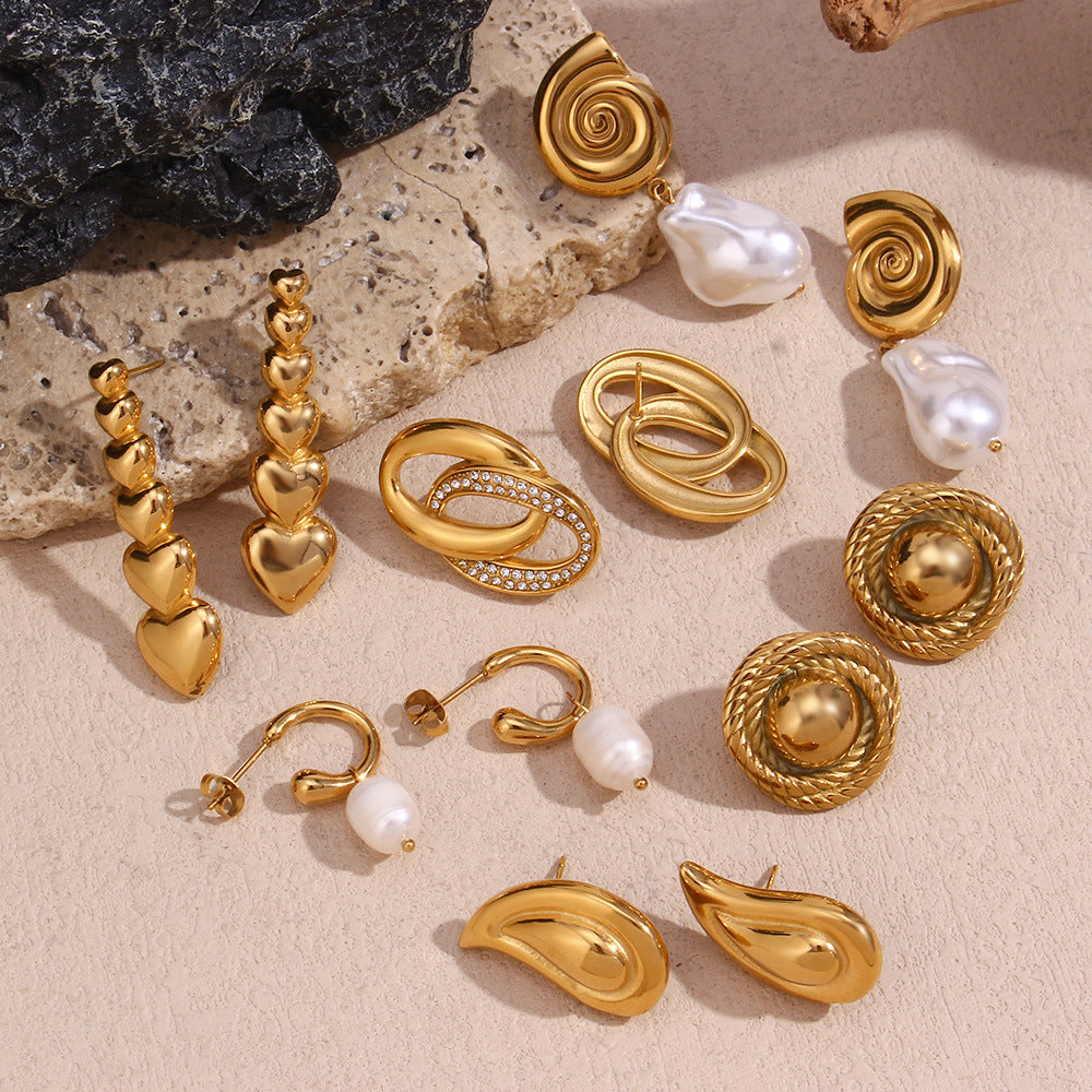 Sama Vintage Gold Drop Earrings [9ABBGXE4]