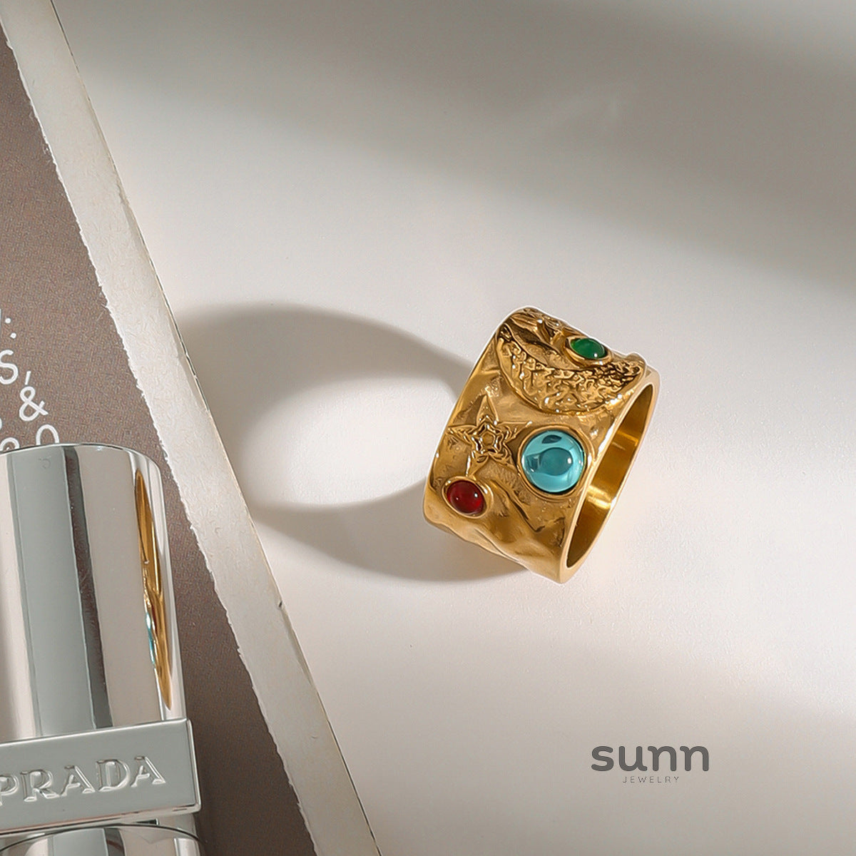 Samiah Geometric Band Ring [OLWSKSMP]
