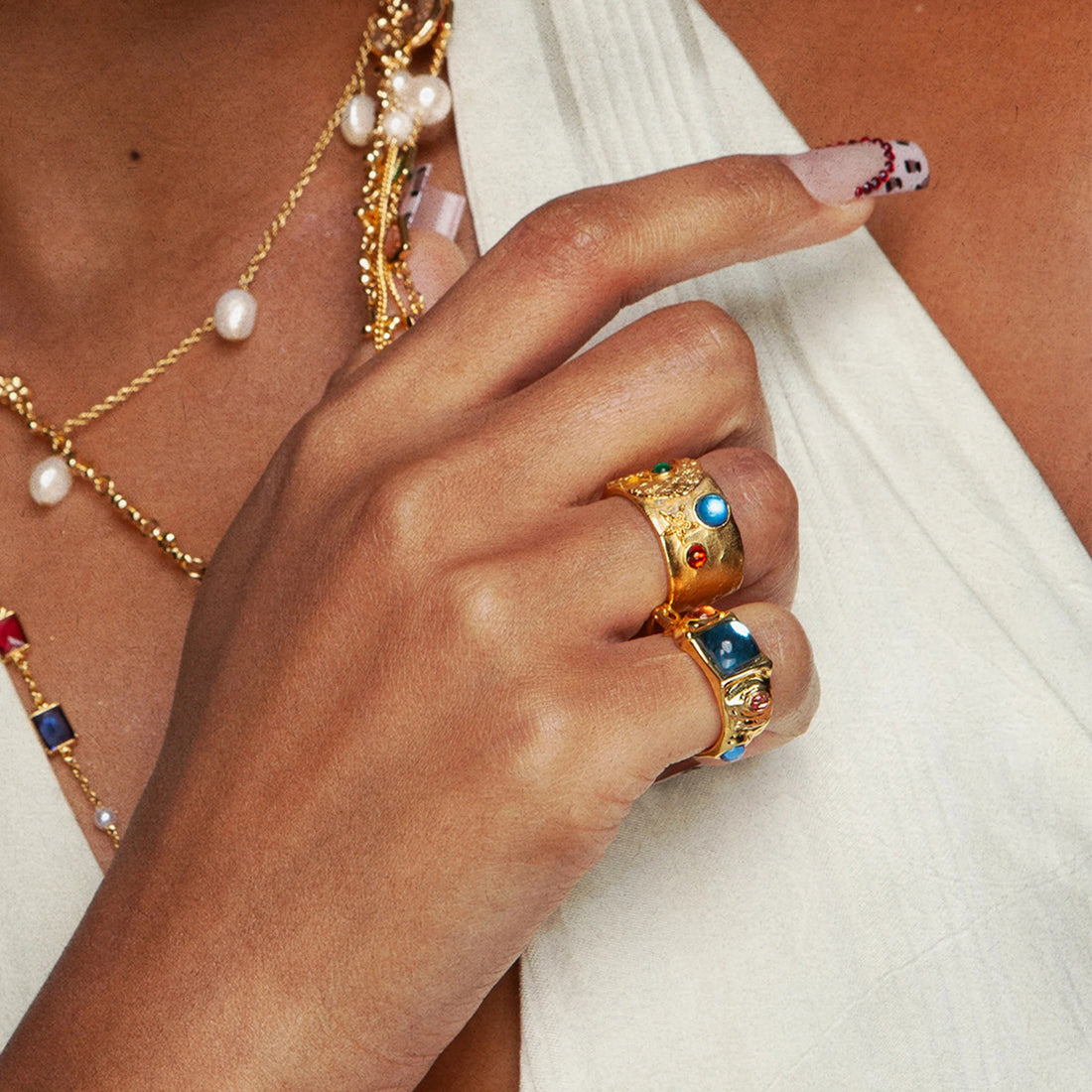 Samiah Geometric Band Ring [N3XND3LA]