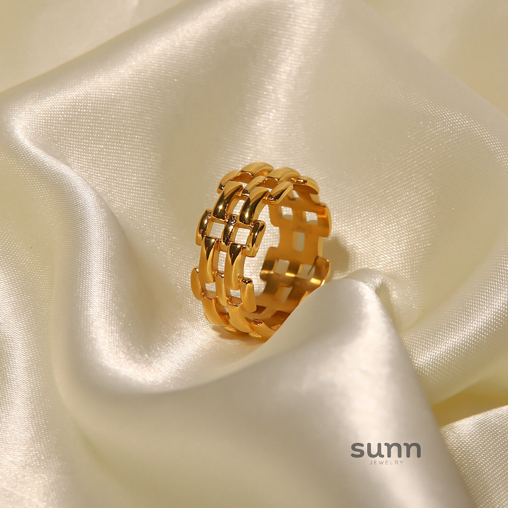 Samiah Hollow Geometric Ring [O4R3UWUU]