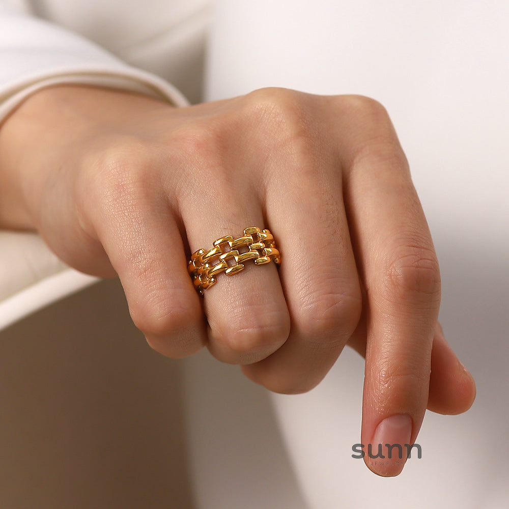 Samiah Hollow Geometric Ring [HNZ87BWS]