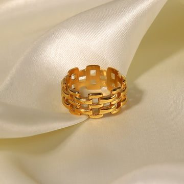 Samiah Hollow Geometric Ring [HNZ87BWS]