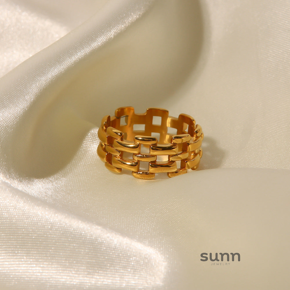Samiah Hollow Geometric Ring [2LZLBQ85]