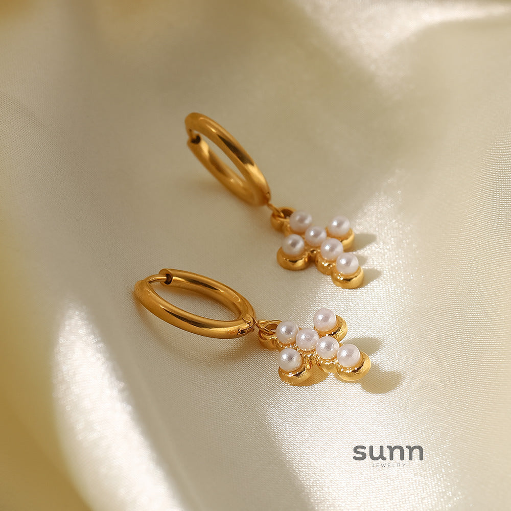 Samiyah Cross Pendant Earrings [X9L3LVOQ]