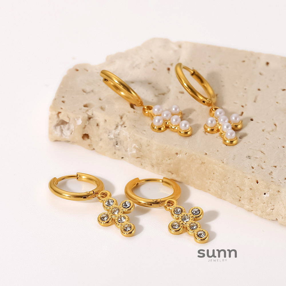 Samiyah Cross Pendant Earrings [45NCXIC4]