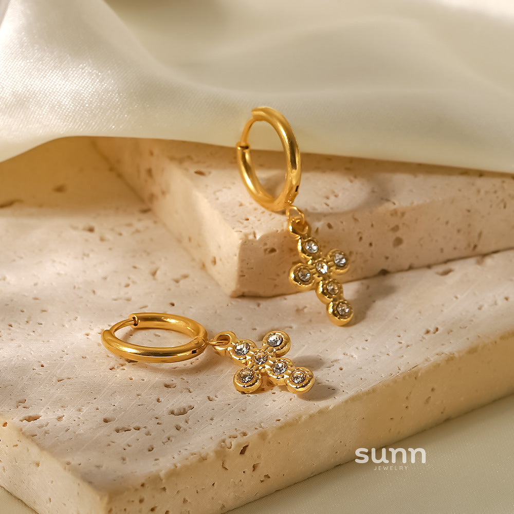 Samiyah Cross Pendant Earrings [9BXQ4L5Z]