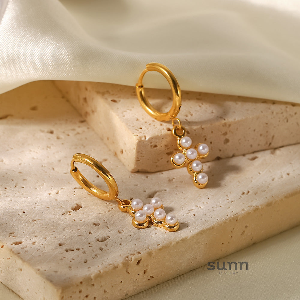 Samiyah Cross Pendant Earrings [8EPBBTKQ]