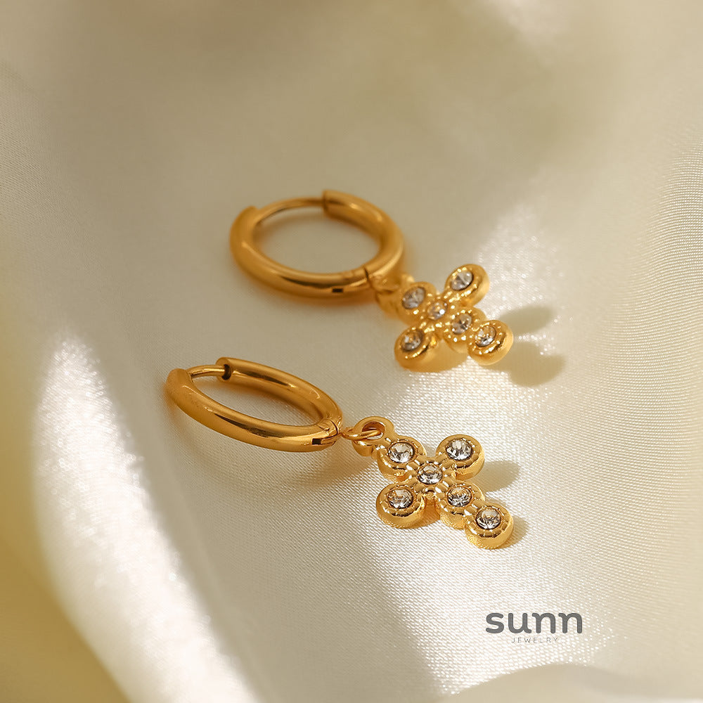 Samiyah Cross Pendant Earrings [92B718VT]