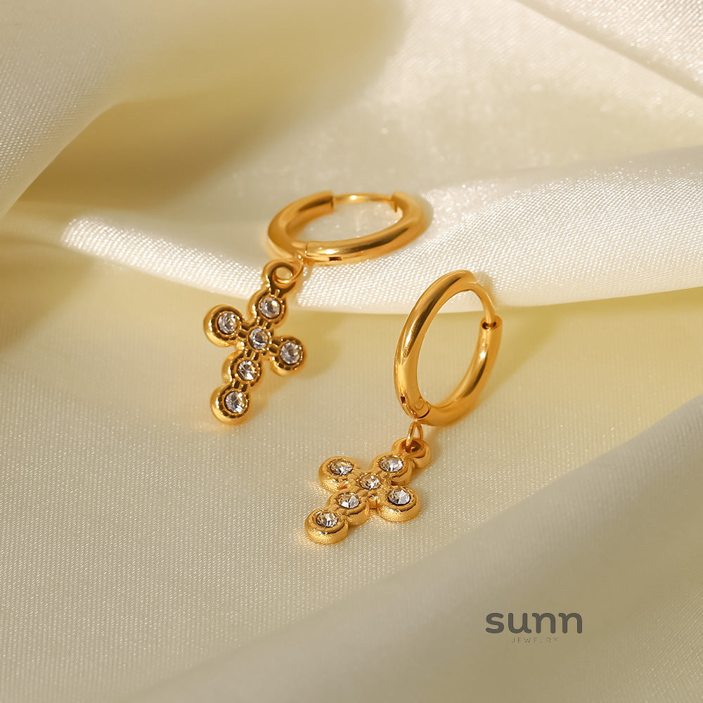 Samiyah Cross Pendant Earrings [BMK31ZW1]