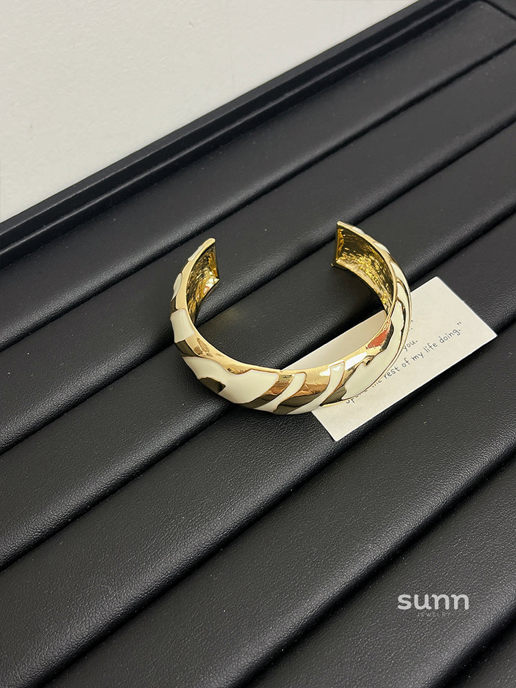 Sana Enamel Open Bangle Ring
