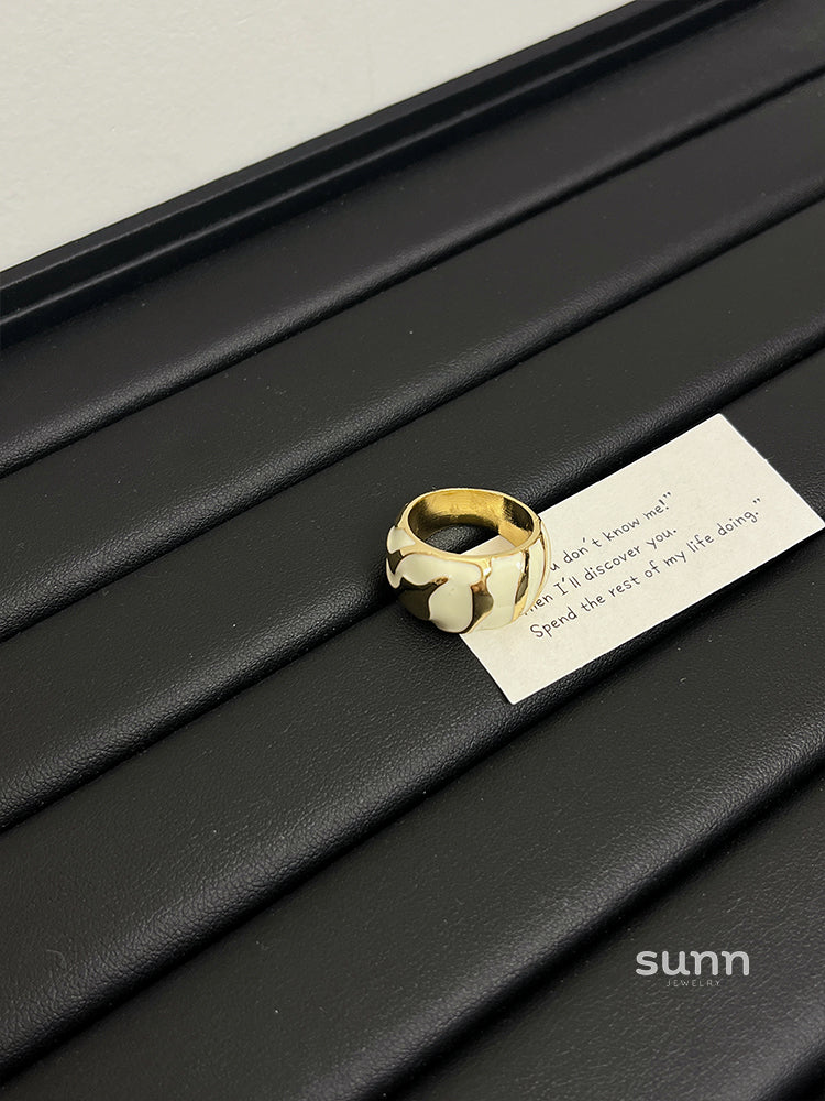 Sana Enamel Open Bangle Ring