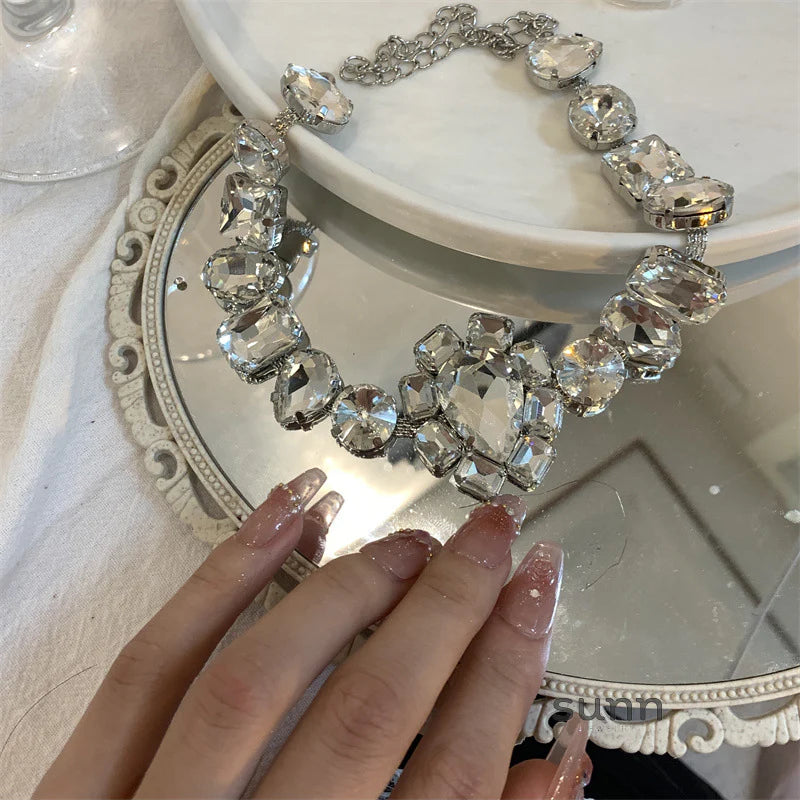 Sandy Rhinestone Choker Necklace