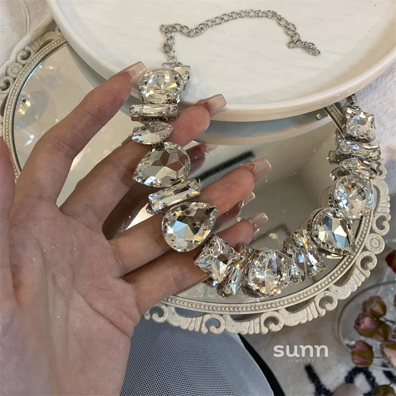 Sandy Rhinestone Choker Necklace