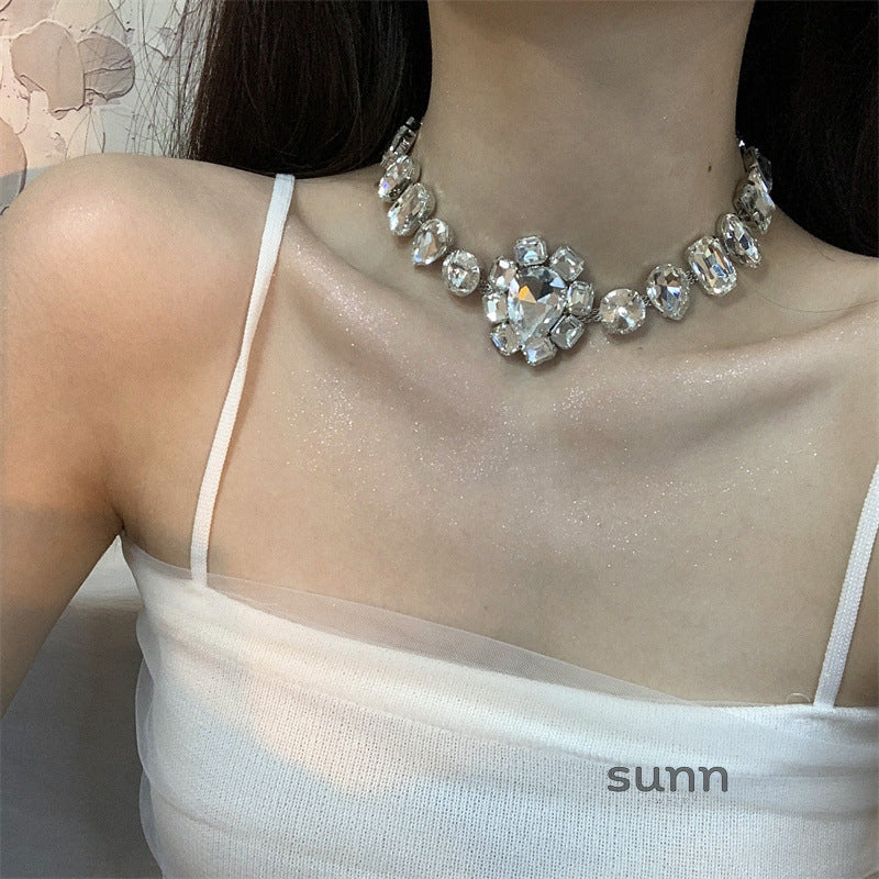 Sandy Rhinestone Choker Necklace