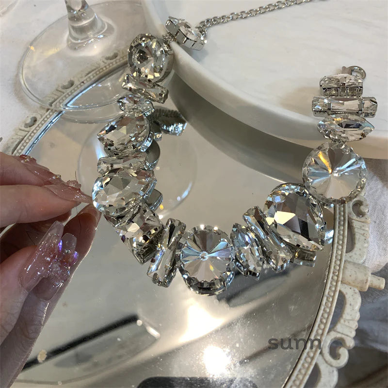 Sandy Rhinestone Choker Necklace