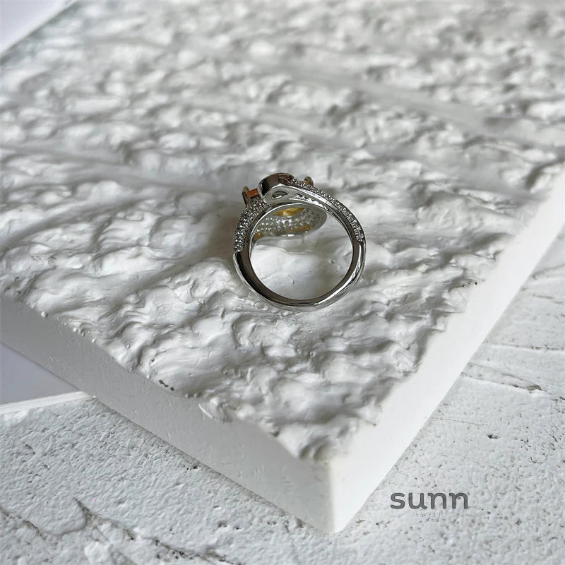 Saniah Zircon Teardrop Ring