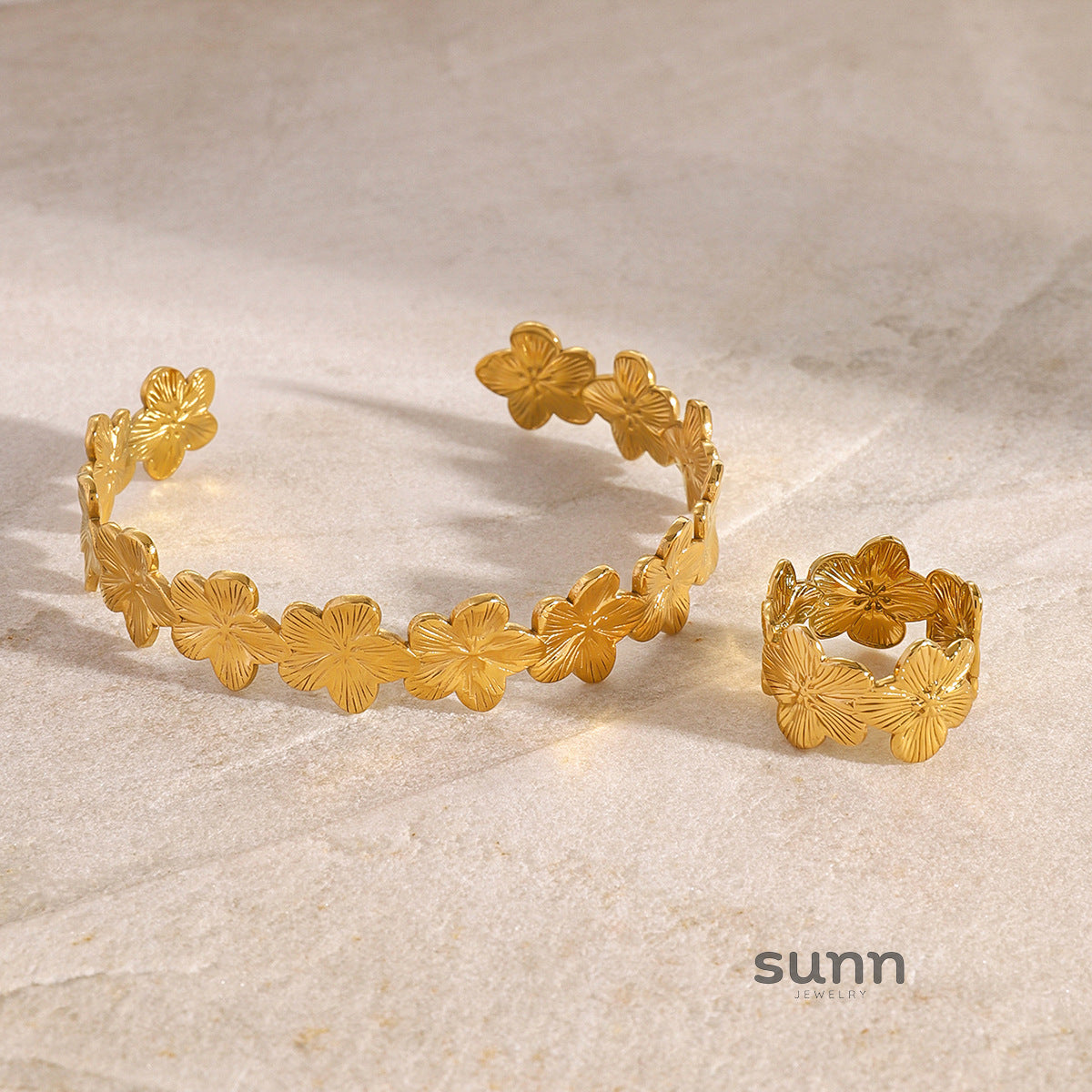 Saoirse Blossom Bracelet Ring Set [DMP13LGM]