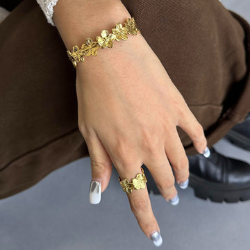 Saoirse Blossom Bracelet Ring Set [Q8GKHQHP]