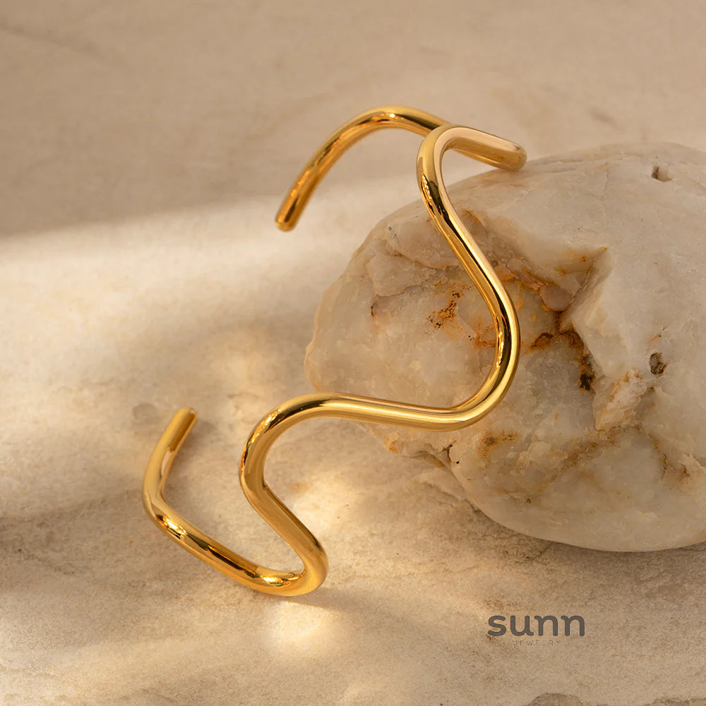 Sapphire Linear Open Cuff
