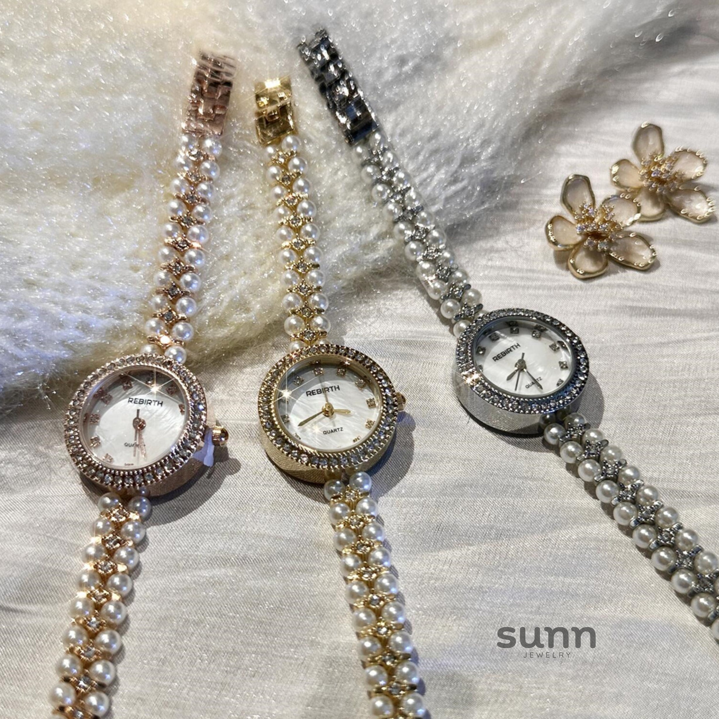 Saraya Delicate Pearl Watch