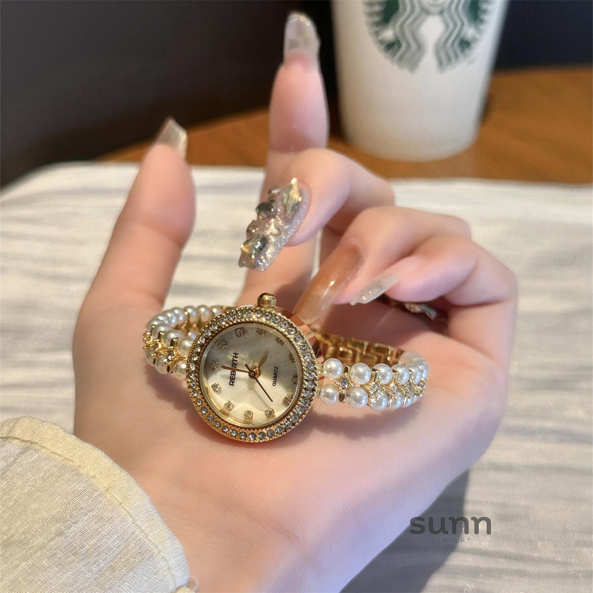 Saraya Delicate Pearl Watch