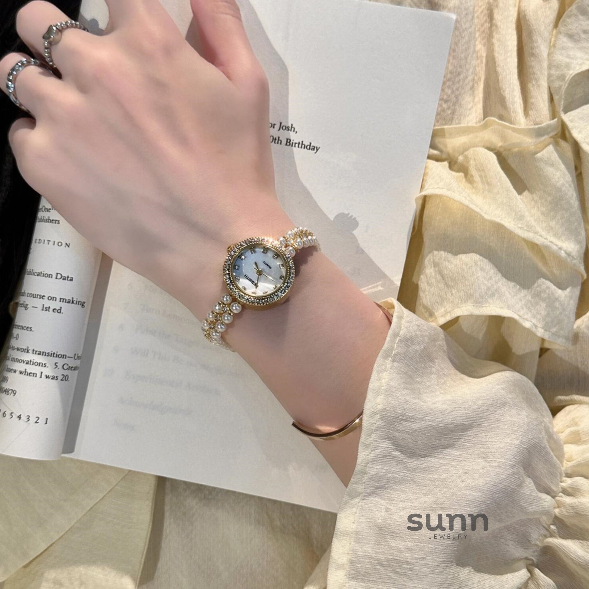 Saraya Delicate Pearl Watch